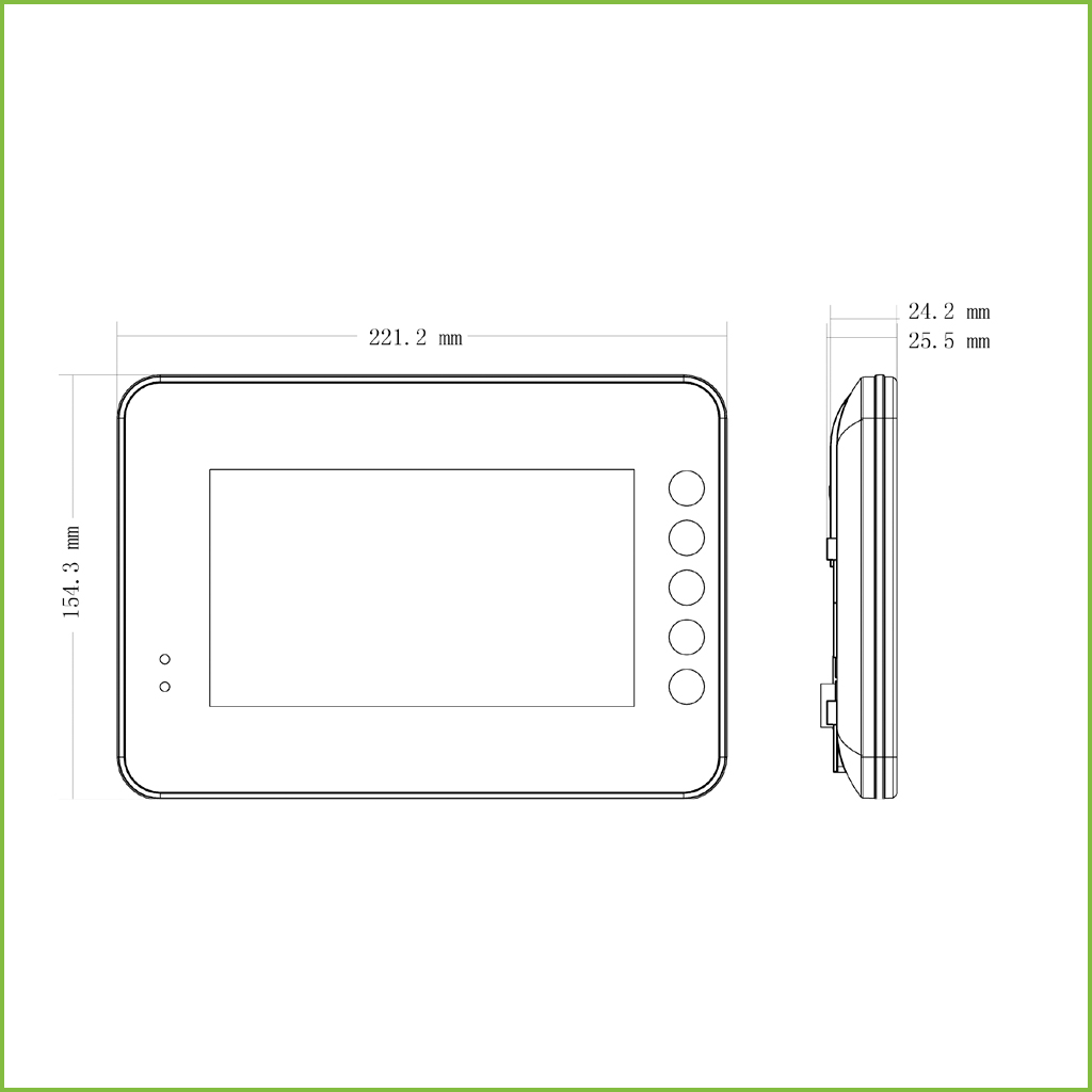 Monitor Interior 7" de Superficie para Videoportero IP PoE SD4GB 8E Alarma Blanco