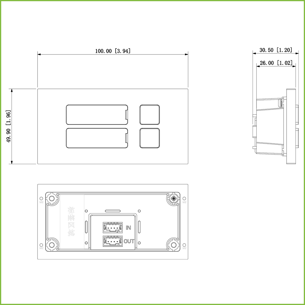 Estación Exterior Modular para Videoportero IP con 2 Botones para Series VTO4202F-X