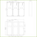 Caja de montaje para 3 módulos de Videoportero Dahua insertar / superficie para VTO4202F-X series