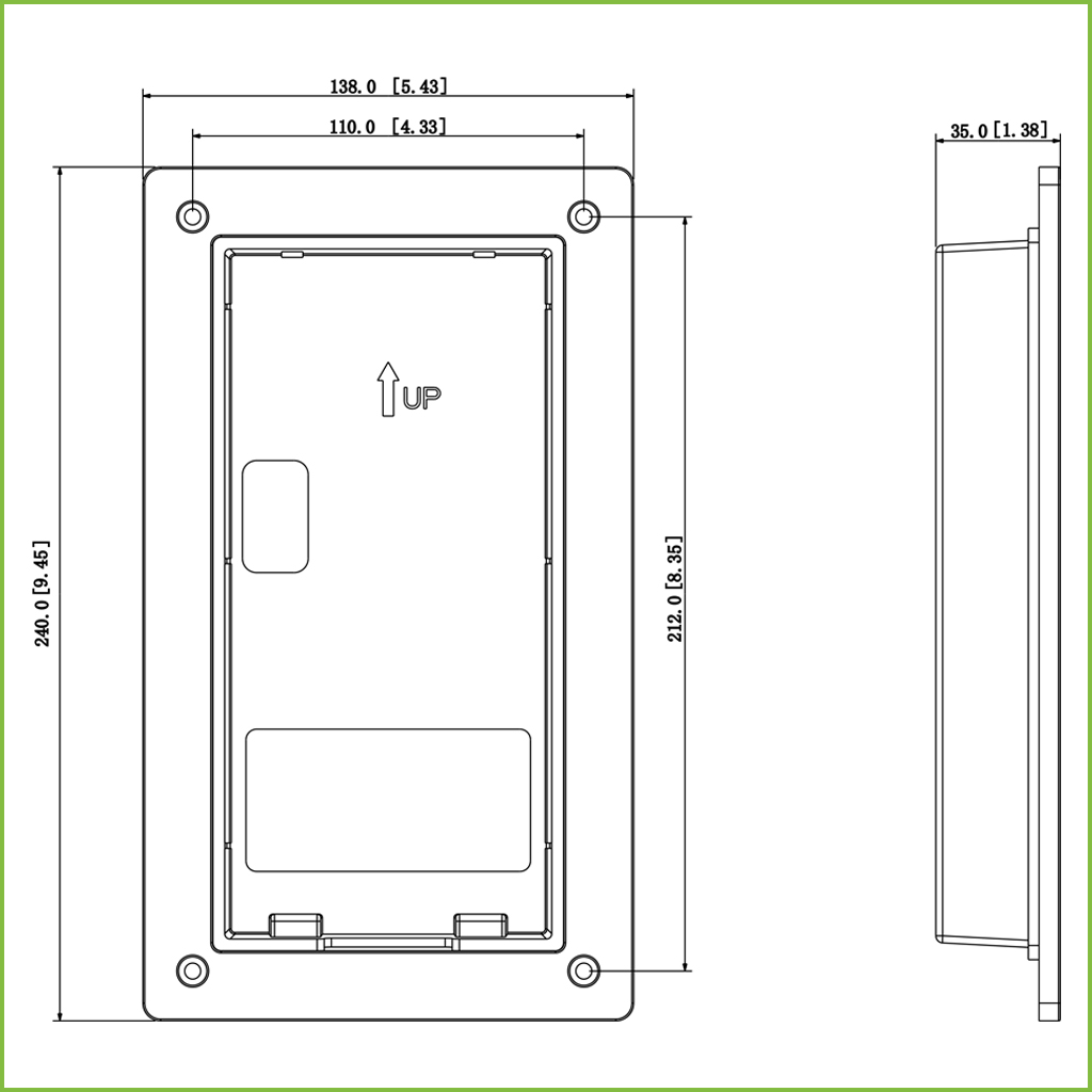 Caja de montaje para insertar para VTO3221E-P / VTO6221E-P