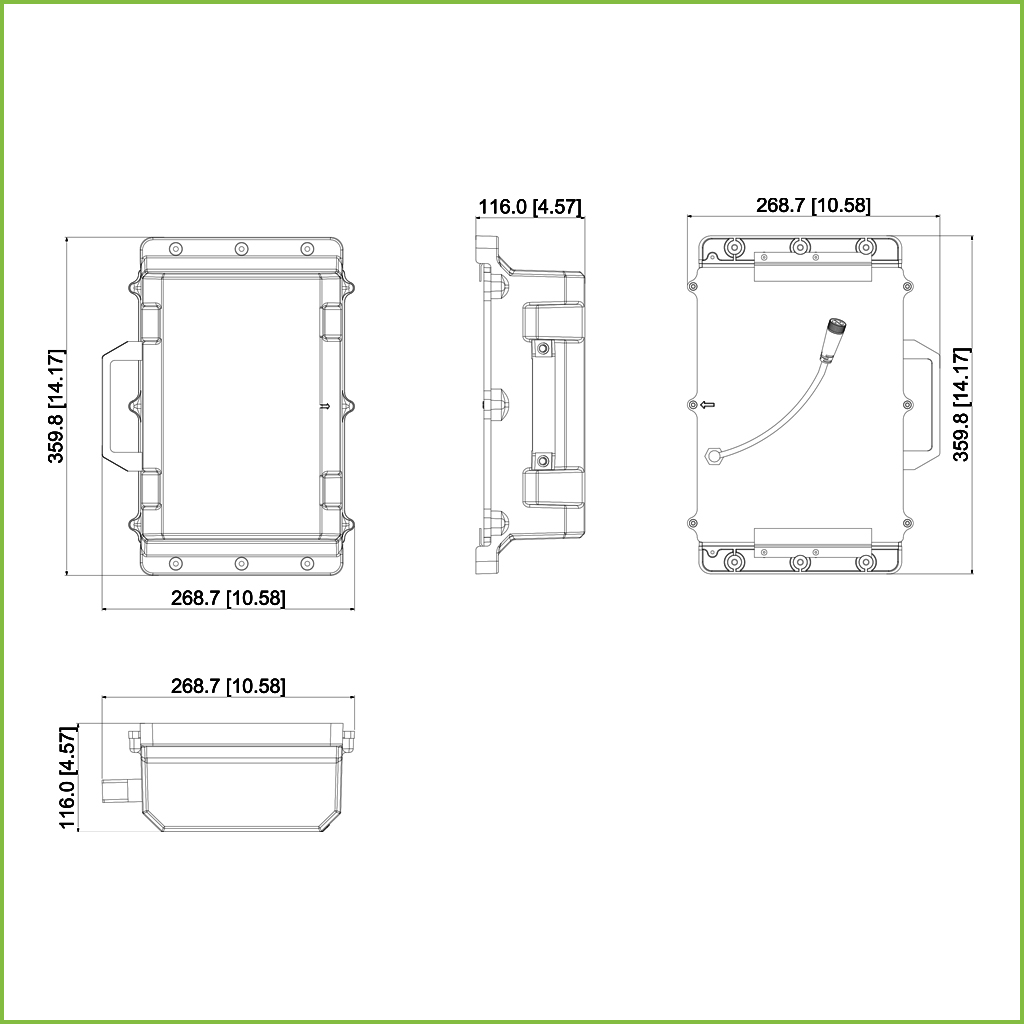 Caja de batería solar integrada