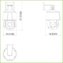 Cámara PTZ IP 2M H265 dWDR IR30m Starlight IVS SMD IP66 PoE AUDIO MIC AI