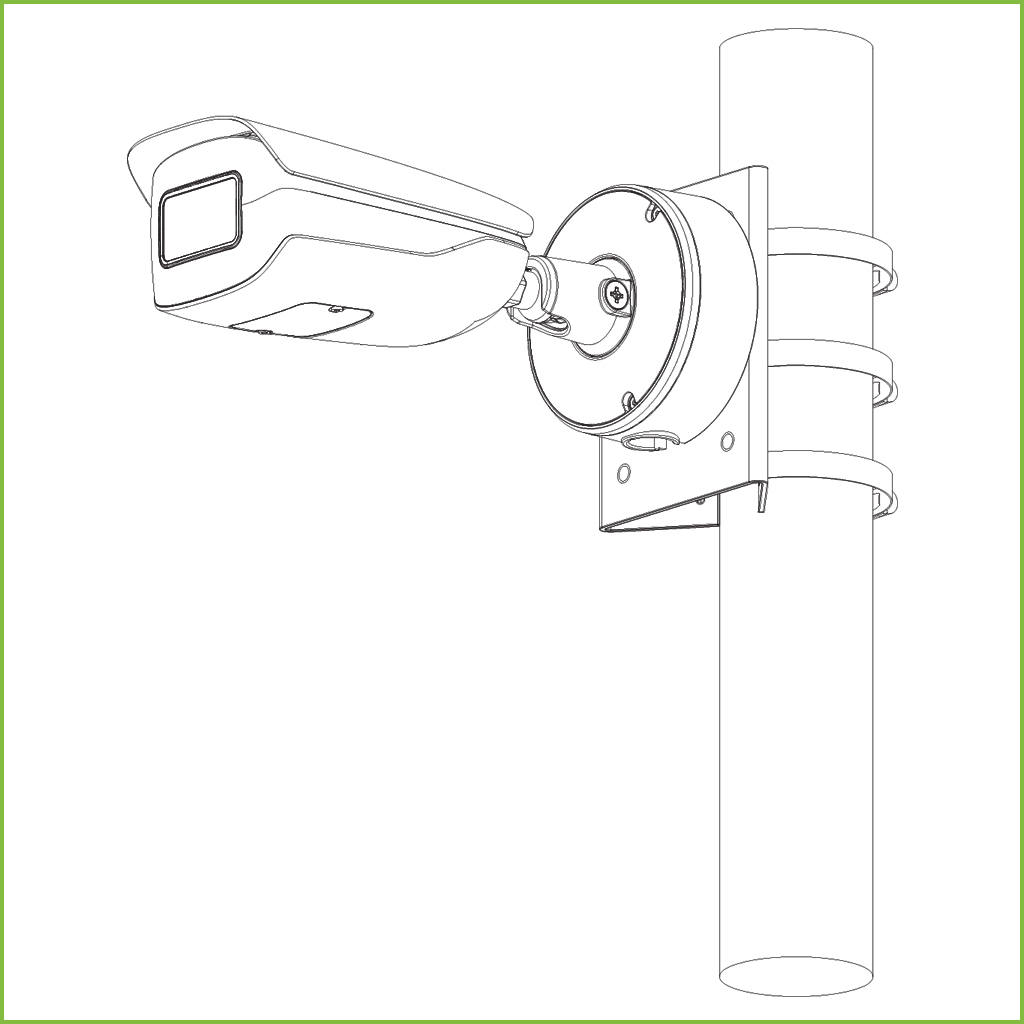 Adaptador a poste para cámaras