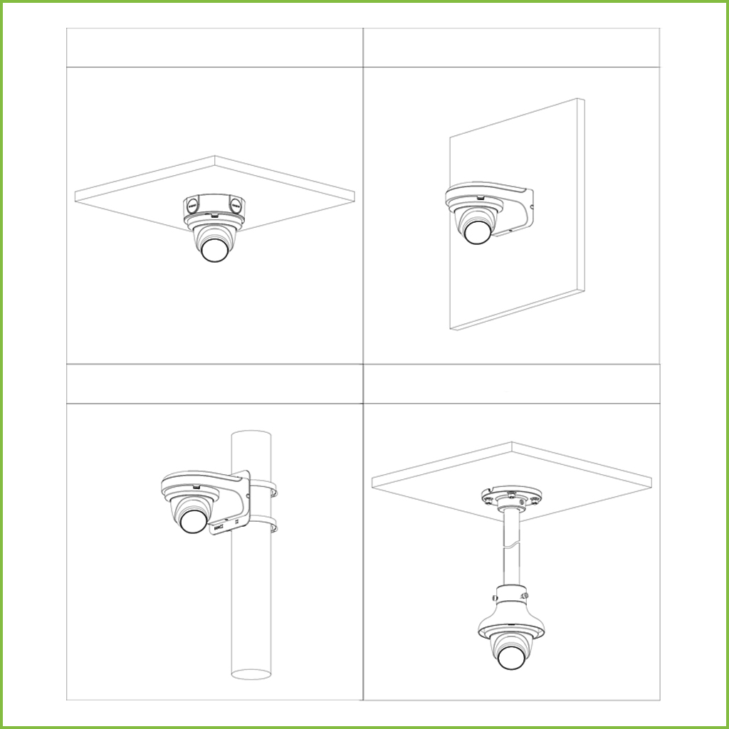 Domo HDCVI 4EN1 2M 1080P WDR Starlight IR30m 2.8mm IP67 Quick-to-install
