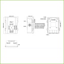 Caja alimentación y conexiones para alimentadores, switch, MNVR y dispositivos de protección