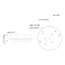 FishEye IP 20M (4x5M) H265 DN SMART IR30m 360º IP67 IK10 PoE+ AUDIO E/S