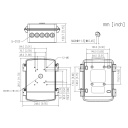 Caja alimentación y conexiones Water-proof IP66 para PTZ e IPC
