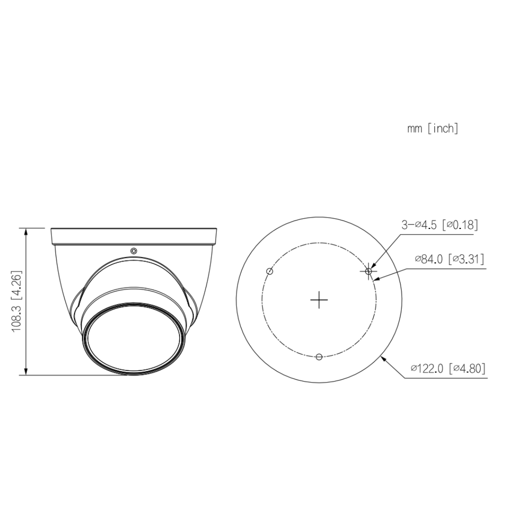 Domo IP H265 8M DN WDR 3DNR Starlight IR40m 2.7-13.5VFM IP67 PoE SD MIC AI