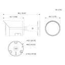 Tubular IP H265 5M DN WDR Starlight IR30m 2.8mm IP67 PoE MIC AI