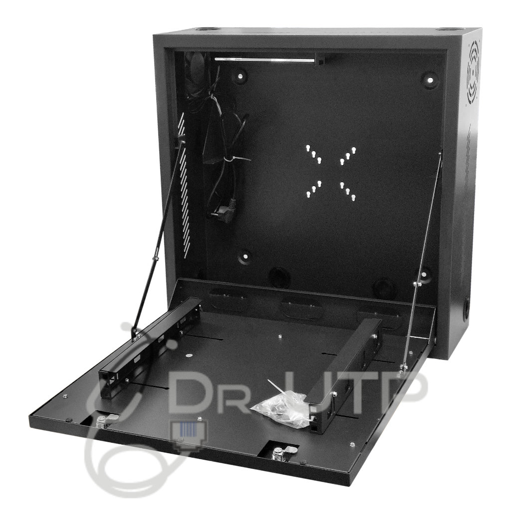 Arcón Vertical para grabador y pantalla con 2 llaves, ventilador y pasacables