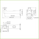 Soporte pared pasa-cable para carcasas de la serie PFH610V