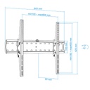 Soporte Pared Monitores 37"-70" hasta 40kg. Inclinación +12°/-12°