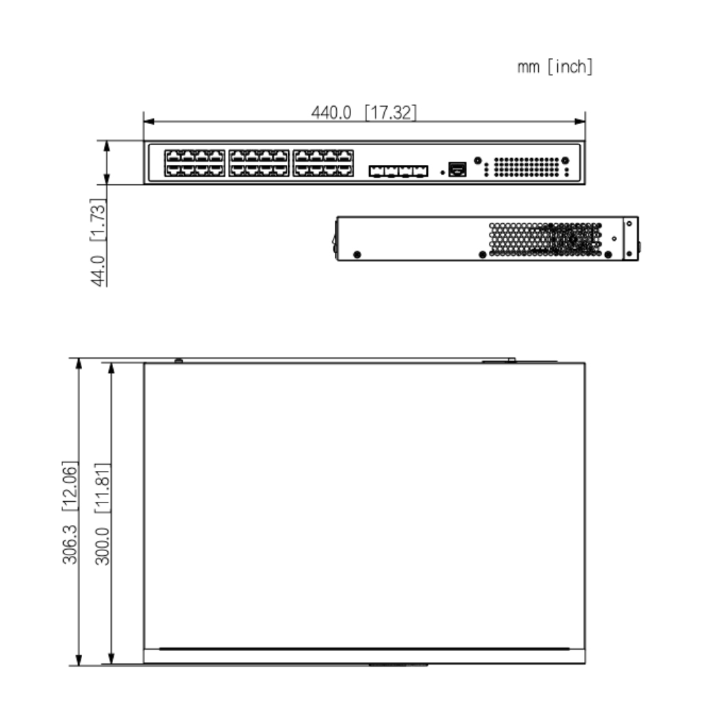 Switch 24 puertos Gigabit + 4 Uplink Gigabit SFP+ 10Gbps 360W Manejable en Cloud Layer2