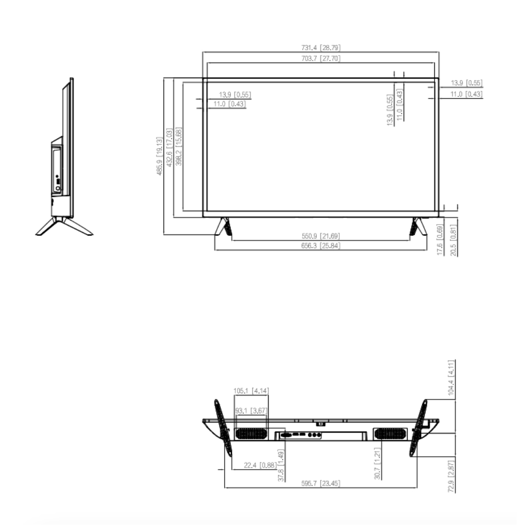 Monitor 32" Dahua para Seguridad 24/7 VGA/HDMI/USB Multimedia 16:9 1080P