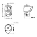 Domo Dual-PTZ IP 8M+4M TiOC WDR Iluminación Dual LED30m/IR70m 10x IP66 PoE AUDIO E/S AI