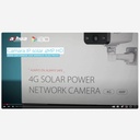 Tubular IP H265 4M Iluminación Dual LED20m/IR30m 3.6mm IP67 PIR MIC/Altavoz E/S 4G AI + Panel Solar