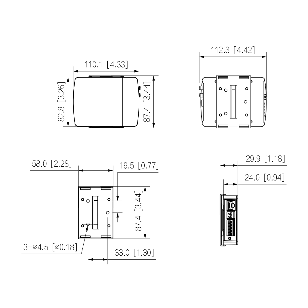 Minicámara IP H265 Pinhole 2M WDR 2.8mm AUDIO E/S + Unidad principal AI