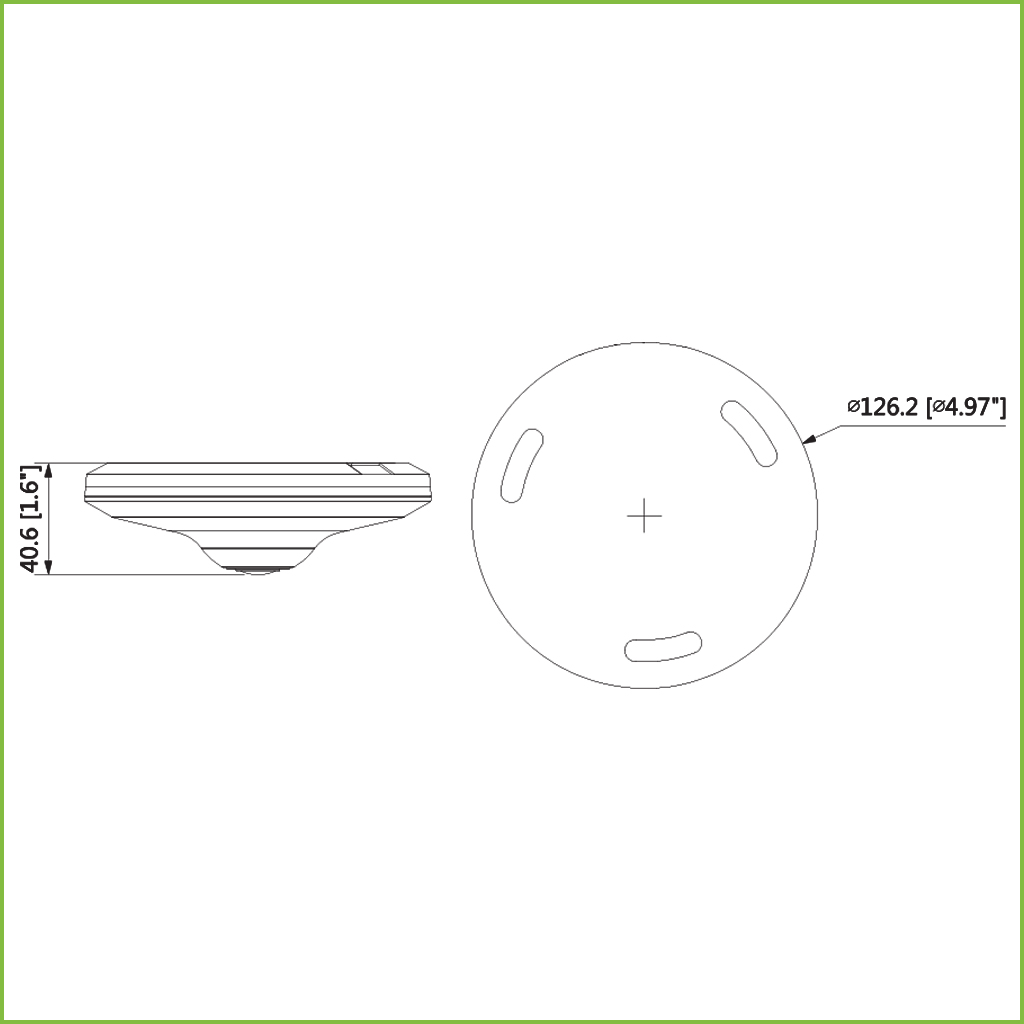 Fisheye HDCVI 5M DN WDR Starlight IR10m 1.4mm MIC