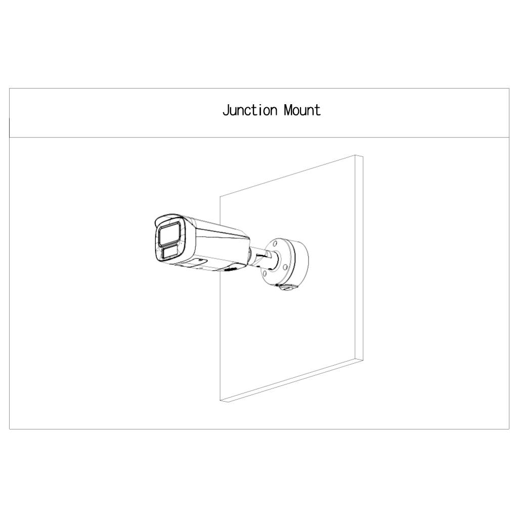 Caja de conexiones para IPC-HFW1/3/5 y HAC-HFW1/2/ME1 con anclaje en 3 puntos