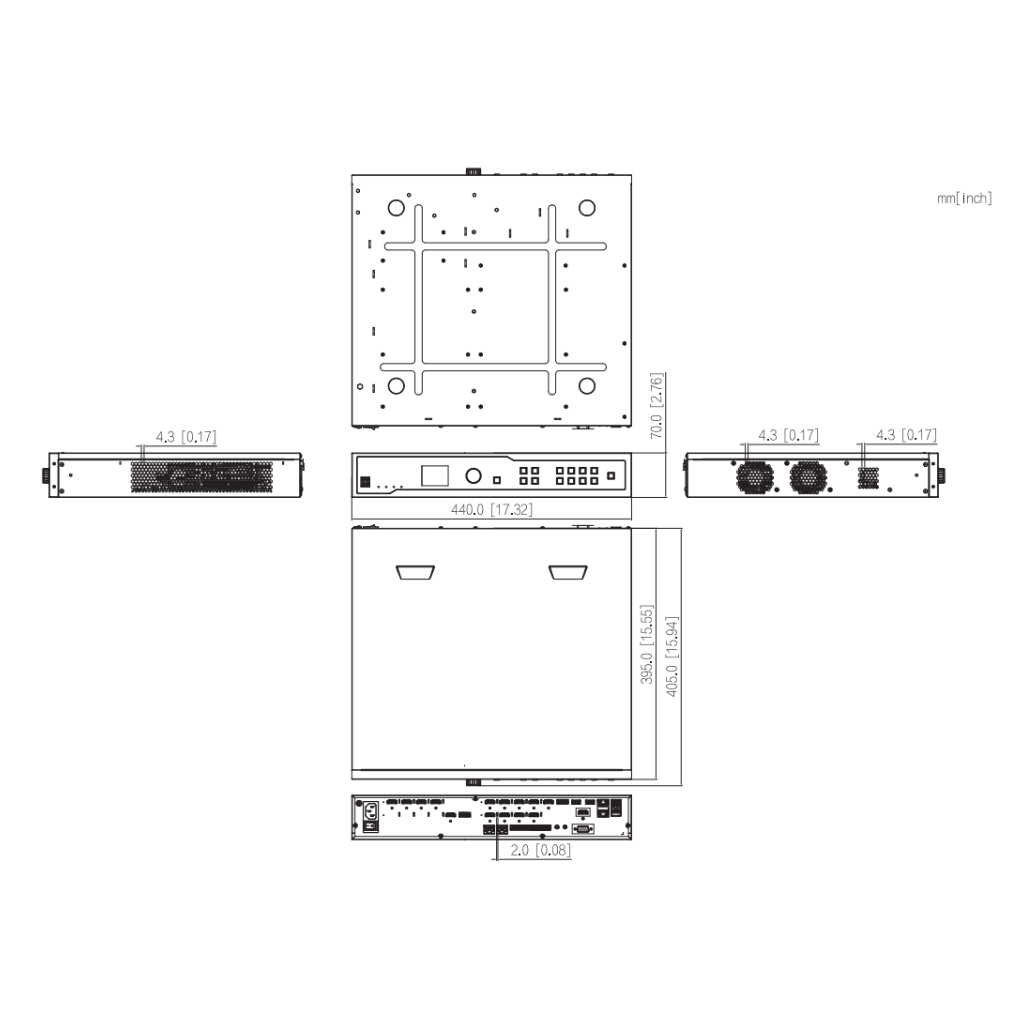 Decoder IP para 12 Monitores 12x HDMI 108ch@1080P 3ch@8K H.265 2HDMI 2DP E/S