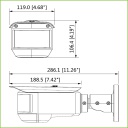Tubular HDCVI 6M(3x2M) DN SMART WDR Starlight IR20m 180º IP67 IK10 Audio Alarma