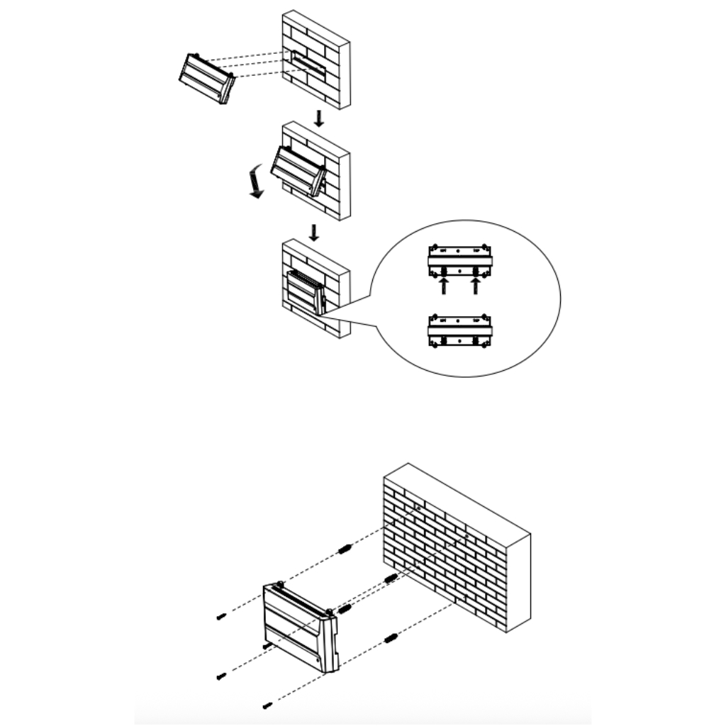 Controladora 2 Puertas / 2 Direcciones para Carril DIN IP Wiegand RS-485