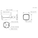 Tubular IP H265 8M WDR Iluminación Dual LED30m/IR30m 2.8mm IP67 PoE SD AUDIO MIC E/S AI