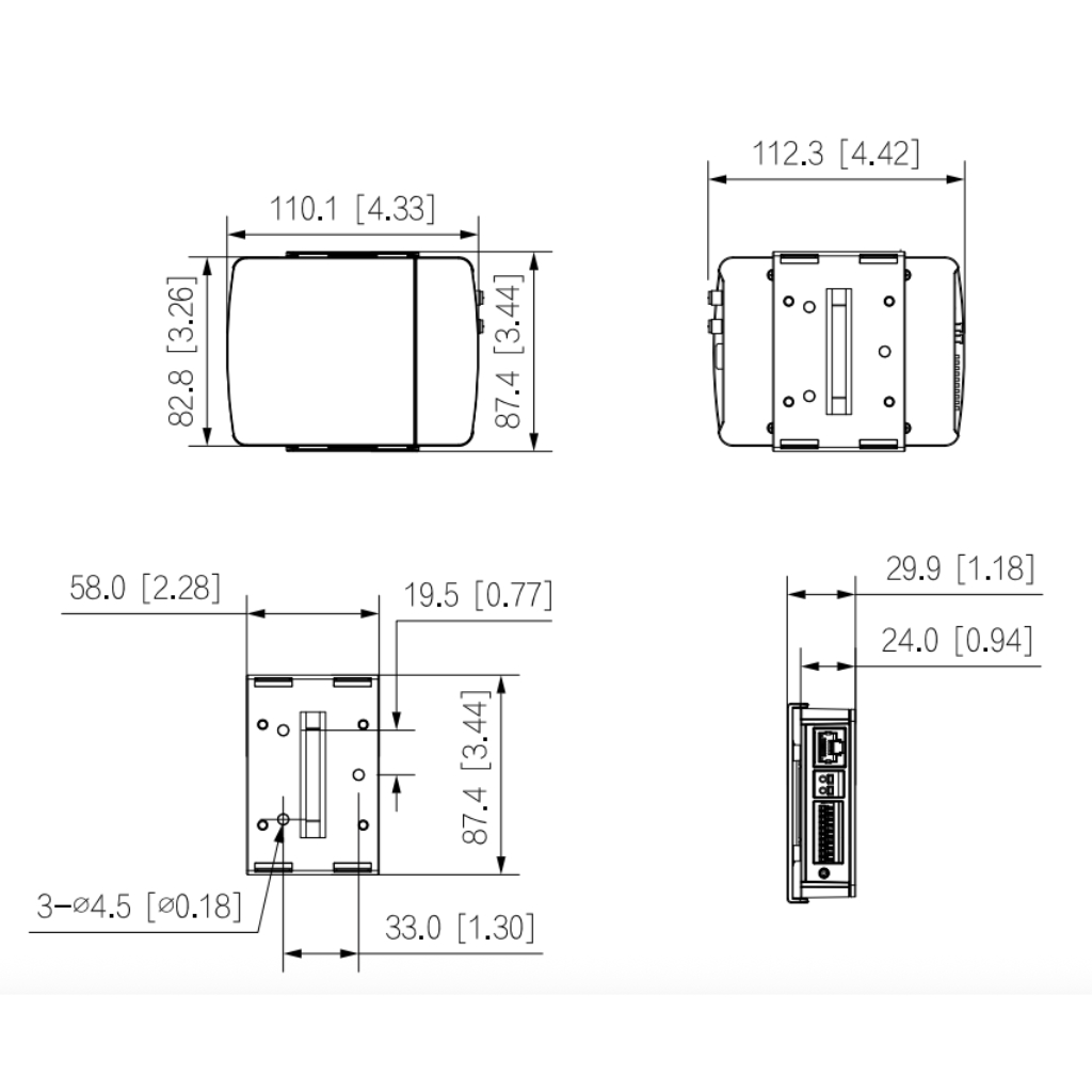 Minicámara IP H265 Pinhole 2M WDR 2.8mm AUDIO E/S + Unidad principal AI