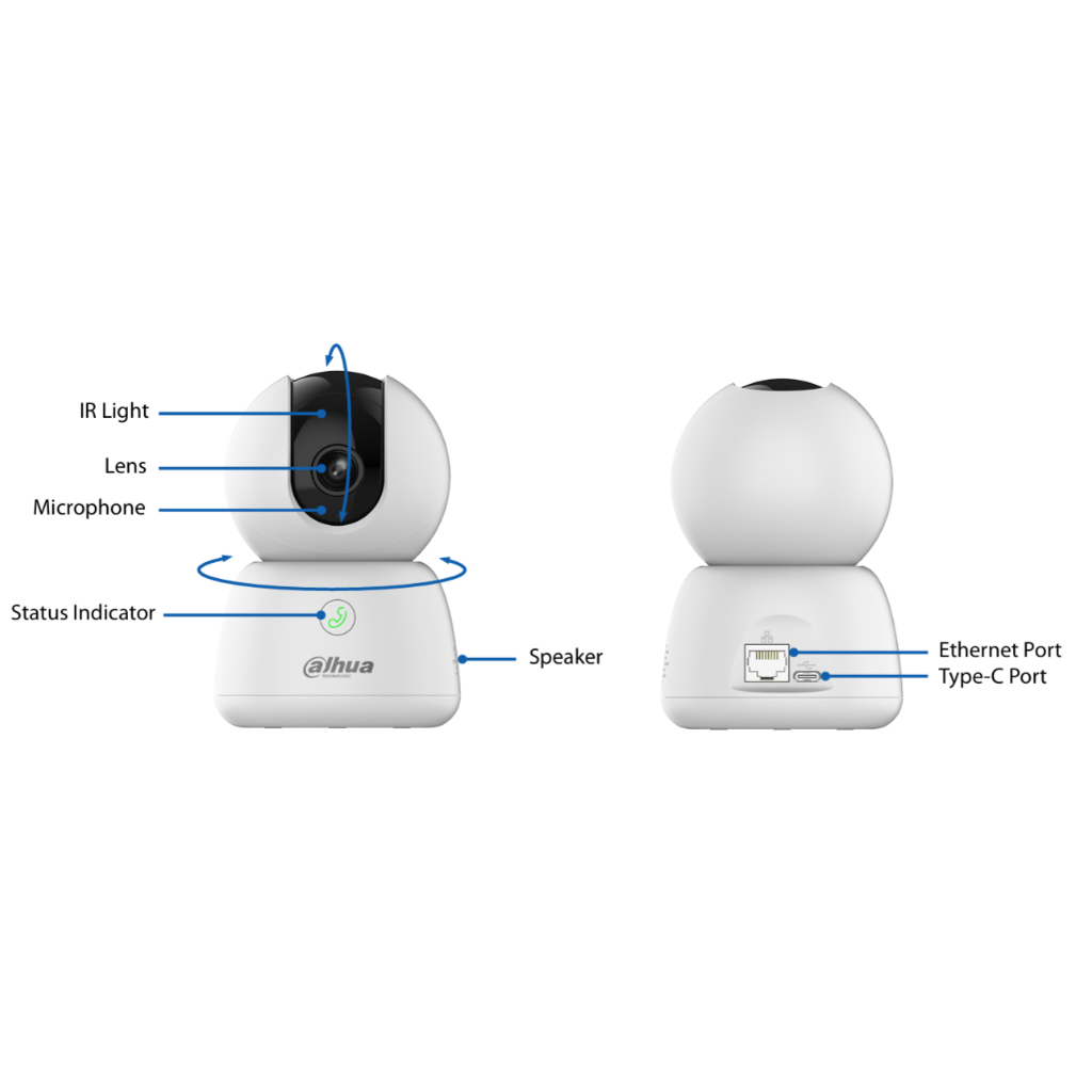 Cubo PT IP H265 3M DN IR10m 2.8mm WiFi SD 5V MIC/Altavoz
