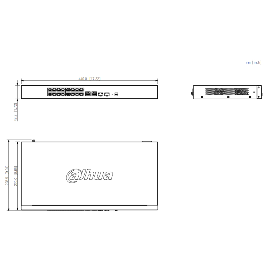 Switch PoE 16 puertos 10/100 + 2 Combo Gigabit RJ45/SFP Uplink 135W Gestionable en Cloud Layer2