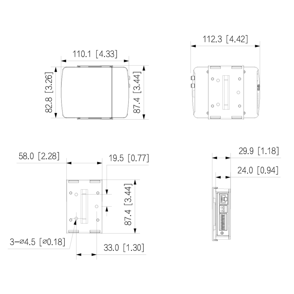 Minicámara IP H265 Pinhole 4M WDR 2.8mm AUDIO E/S + Unidad principal AI