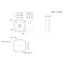Caja conexiones impermeable cuadrada con anclaje circular en 4 puntos para IPC-MFW5241T2-E3-ASE