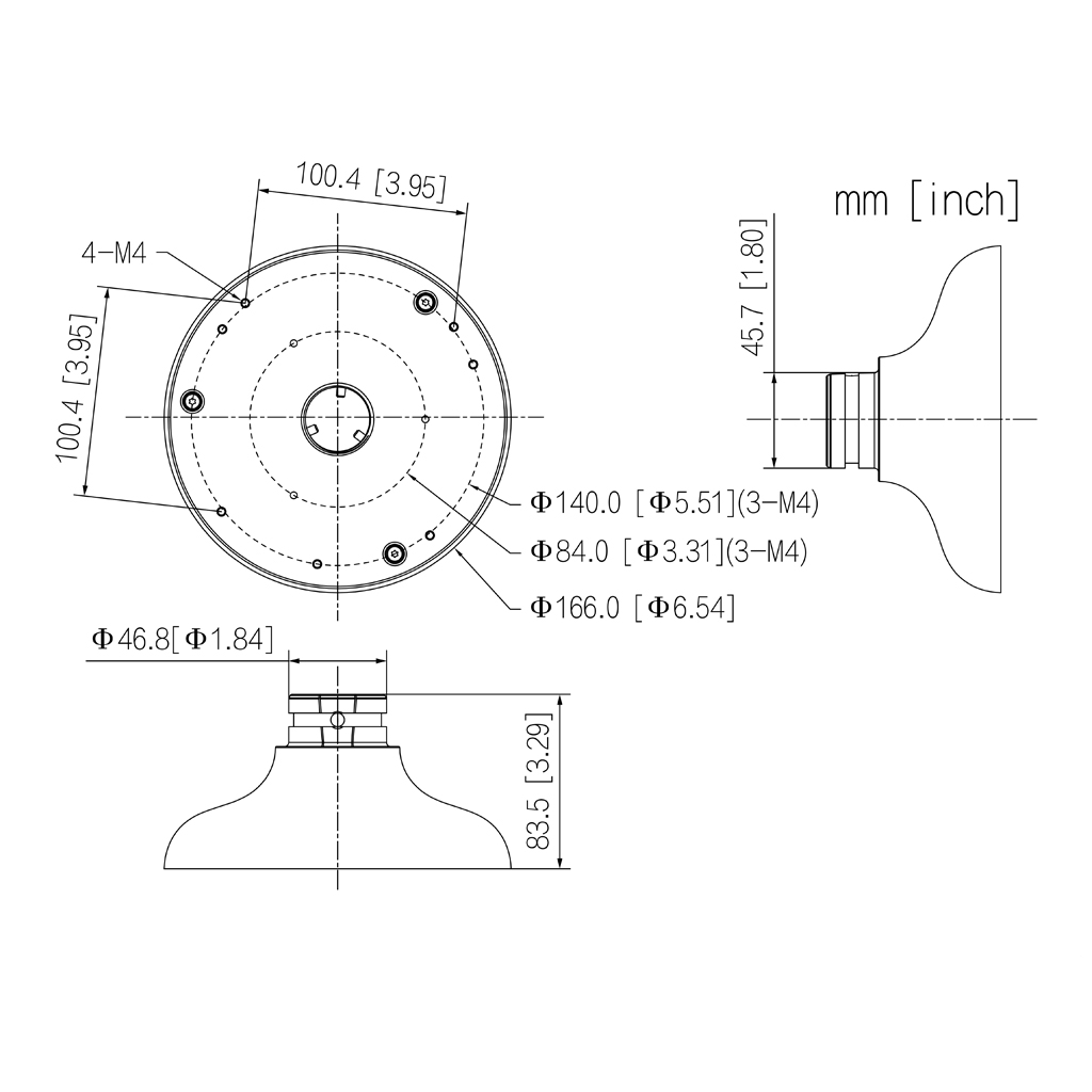 Adaptador de montura para HDWxxxxTMQ HDBWxxxxE-Z HDBWxxxxH-Z