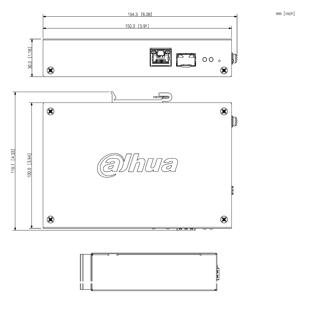 Switch Hardened 2 puertos 1RJ45 Gigabit + 1SFP Gigabit Gestionable en Cloud Layer2