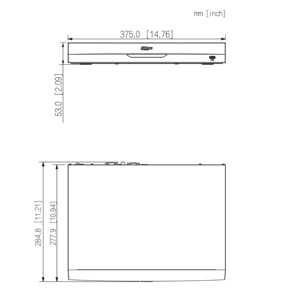 NVR 32ch 484Mbps H265 HDMI 2HDD E/S AI