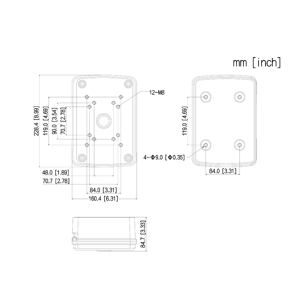 Caja conexiones IP66 para Domos motorizados
