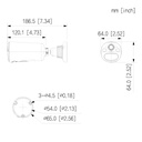 Tubular IP H265 8M Iluminación Dual LED20m/IR15m 2.1mm IP66 PIR MIC/Altavoz WiFi AI con batería + Panel Solar