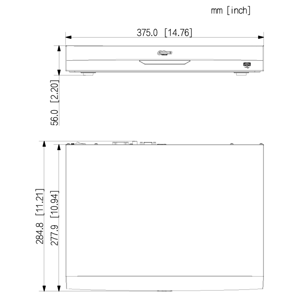 NVR 8ch 448Mbps H265 HDMI 2HDD E/S AI