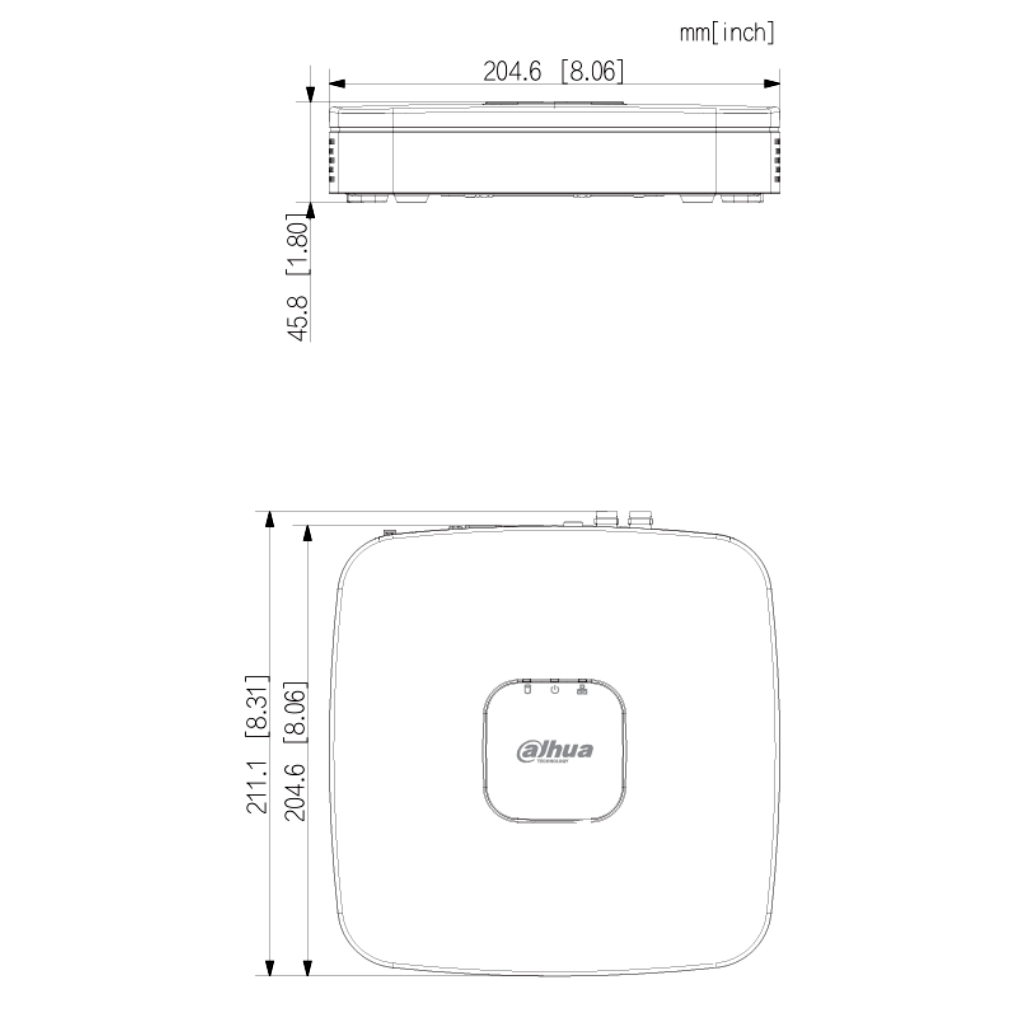 DVR 5EN1 H265 4ch 5M-N@12ips +2IP 6MP 1HDMI 1HDD AI
