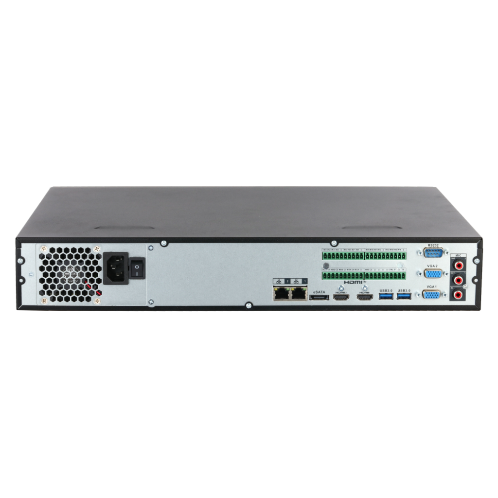 NVR 64ch 444Mbps H265 2xHDMI 4HDD E/S AI