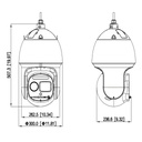 Domo PTZ Híbrido IP Térmico 400x300 25mm + Visible 4M 56X IP66 IR150m AUDIO E/S AI