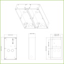 Caja de montaje para insertar y en superficie para VTO4202F-X series