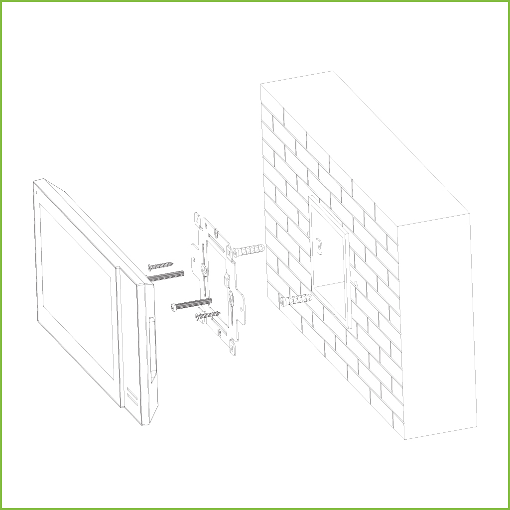 Monitor Interior 7" de Superficie para Videoportero IP PoE SD 6E 1S Alarma Blanco