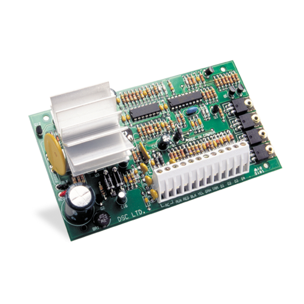 Módulo Fuente de Alimentación DSC. Supervisada. 4 salidas programables 12V/1A. Grado 2
