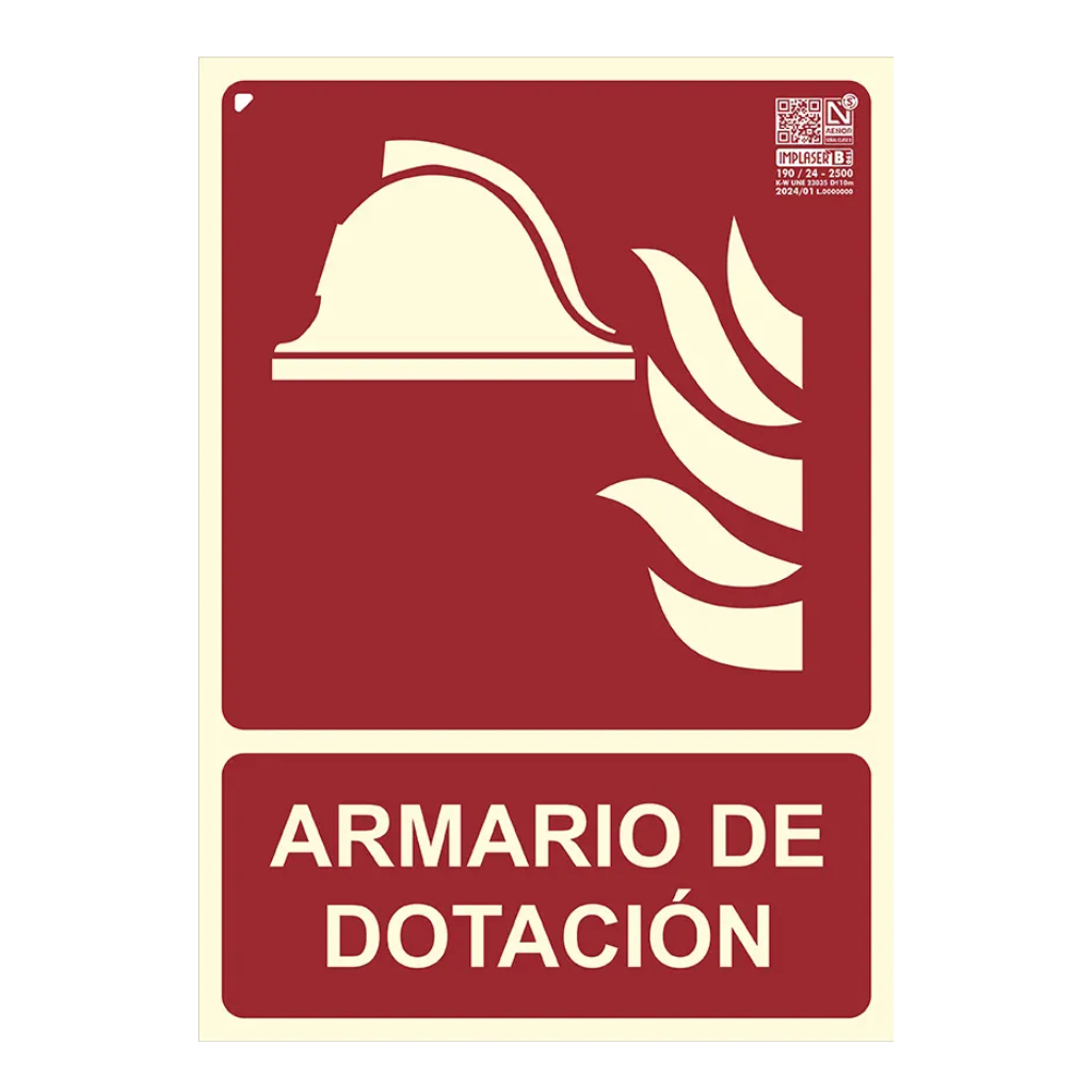 Señal armario de dotación 29,7x21cm