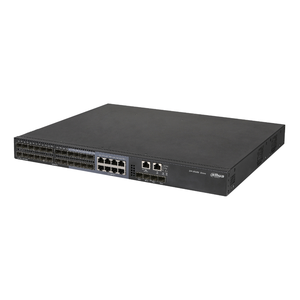 Switch 24 puertos Gigabit (24 SFP + 8 Combo (RJ45/SFP)) + 4 Uplink SFP+ 10Gbps 55W Gestionable Layer3
