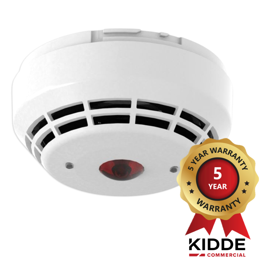 Detector de humo óptico dual con sirena y flash analogico inteligente serie Excellence con aislador