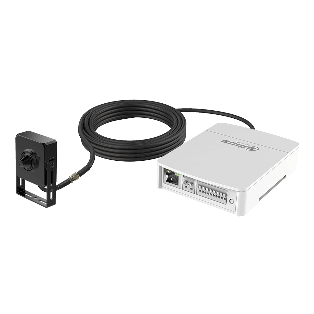 Minicámara IP H265 Pinhole 4M WDR 2.8mm AUDIO E/S + Unidad principal AI