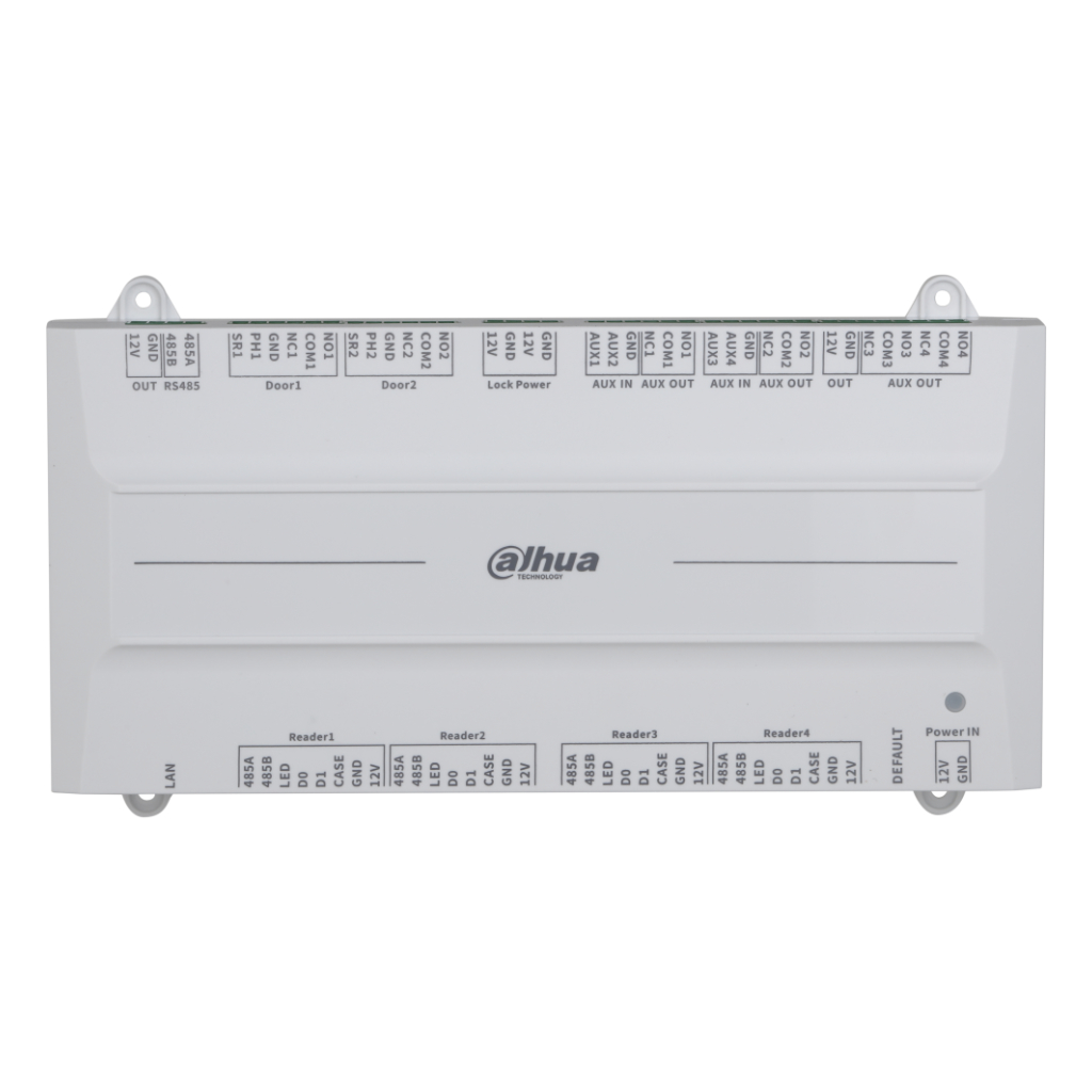 Controladora 2 Puertas / 2 Direcciones para Carril DIN IP Wiegand RS-485