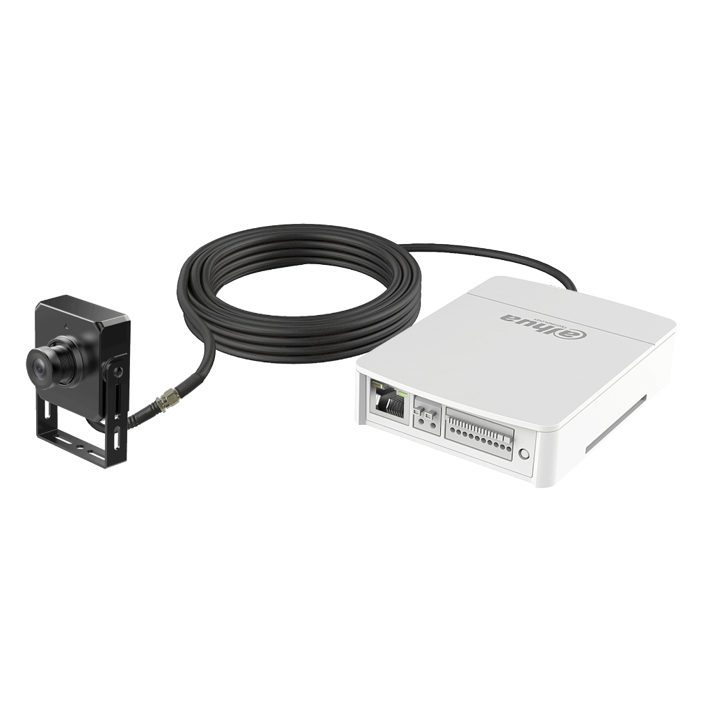 Minicámara IP H265 Pinhole 4M WDR 2.8mm AUDIO E/S + Unidad principal AI